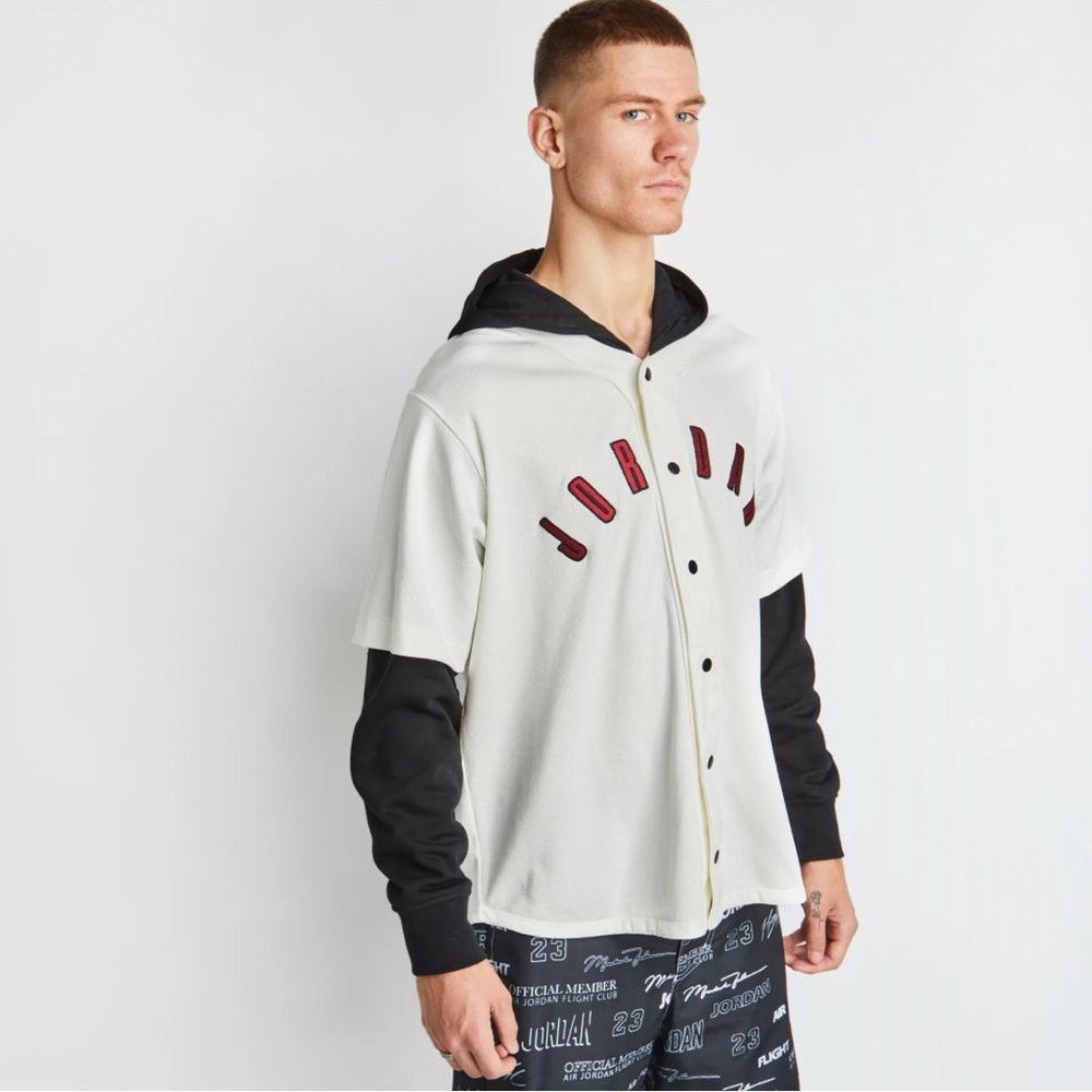 Jordan White and Red Men's Jersey Shirt